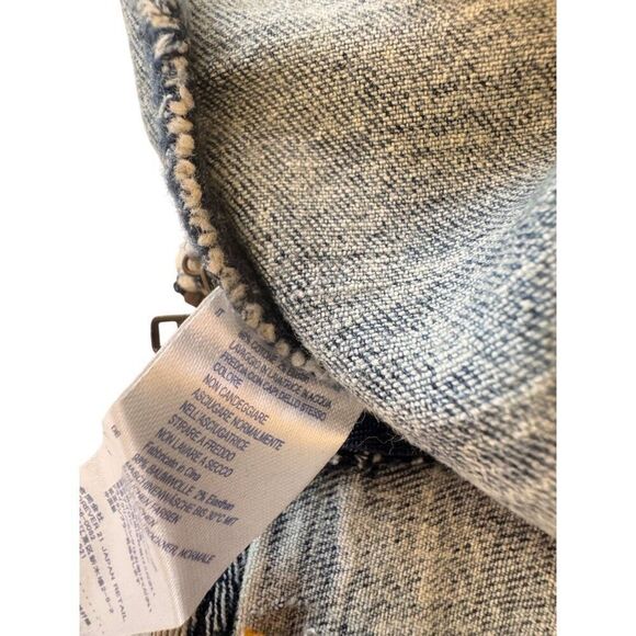 Pilcro by Anthropologie Acid Wash Skinny Jeans w/ Ankle Bows Sz 31 Boho Denim - Picture 11 of 11